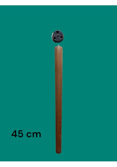 4 Adet Ceviz Boyalı Ahşap Konik 45 Cm Zigon,orta Sehpa,puf,komidi