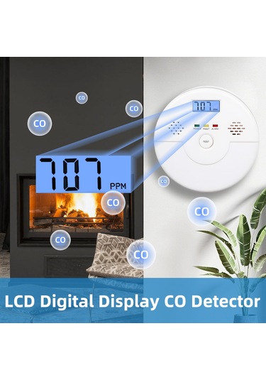 Suofeng Taşınabilir Co Dedektörü - 2'li Set, Yüksek Hassasiyetli Elektrokimyasal Sensör, Lcd Ekran, 0-999ppm, Sesli Ve Işıklı Alarm