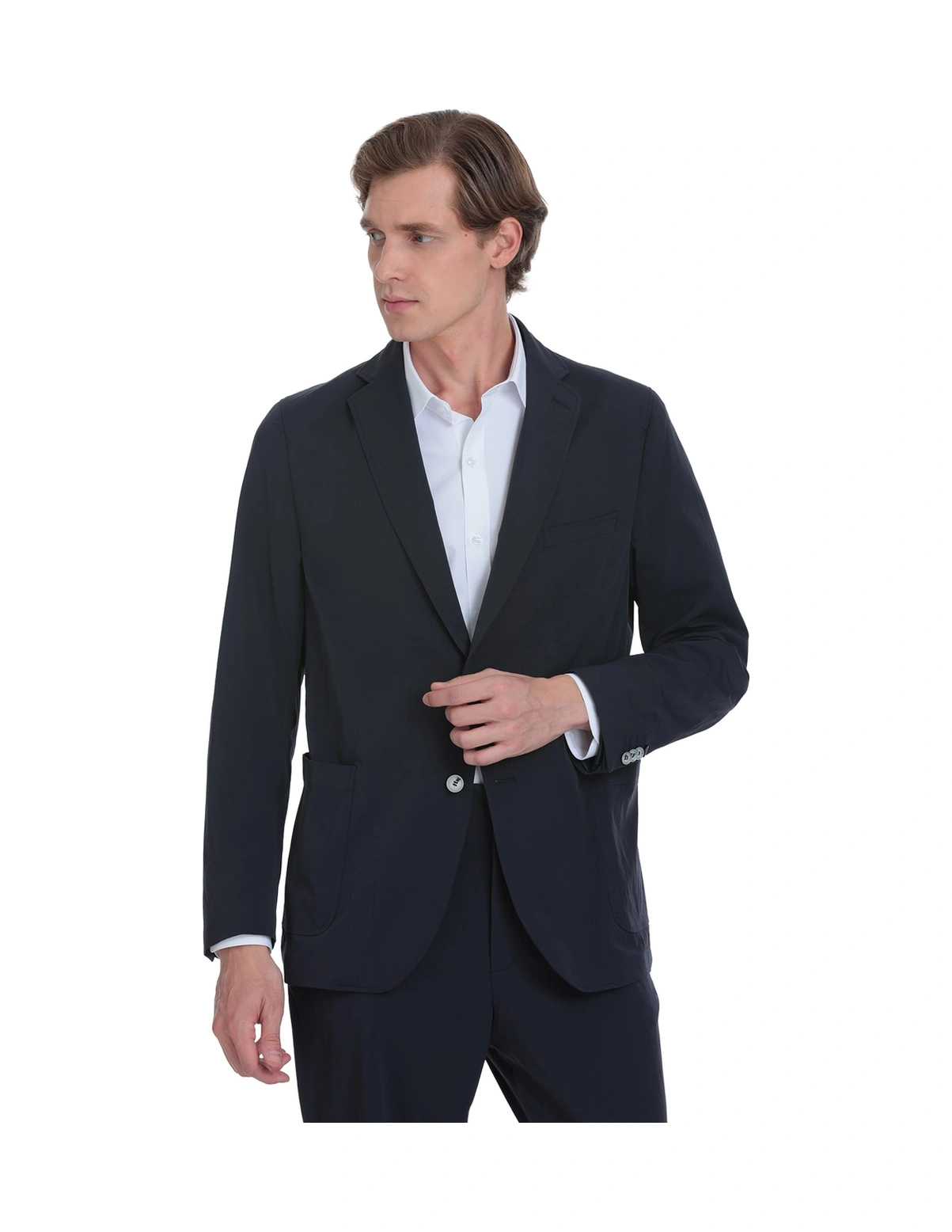 Lacivert Comfort Fit Mono Yaka Casual Takım Elbise Lacivert