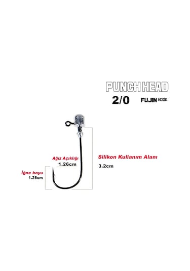 Fujin Punch Head 2/0 5gr Jighead 3 lü Paket