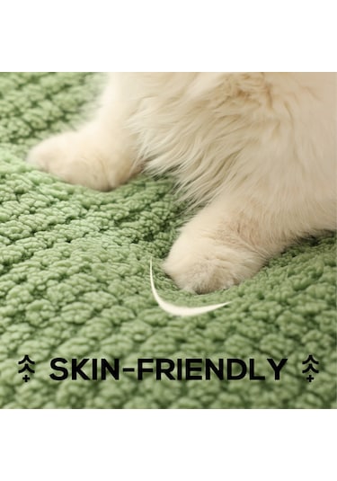Hallow Kedi Yatağı Ultra Yumuşak Peluş Malzeme 2'si 1 Arada S Yeşil