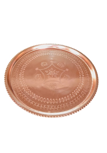 Bakır Kırmızı Sini İşlemeli 60 Cm