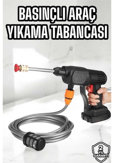 Flzdgnkr Yeni Nesil Araç Yıkama Şarjlı Tabancası Basınçlı Su Hazneli
