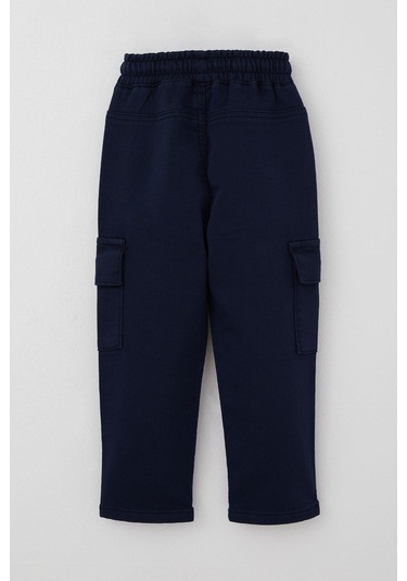 Breeze Erkek Çocuk Pantolon Kargo Cepli Beli Lastikli 1.5-5 Yaş, Lacivert Lacivert