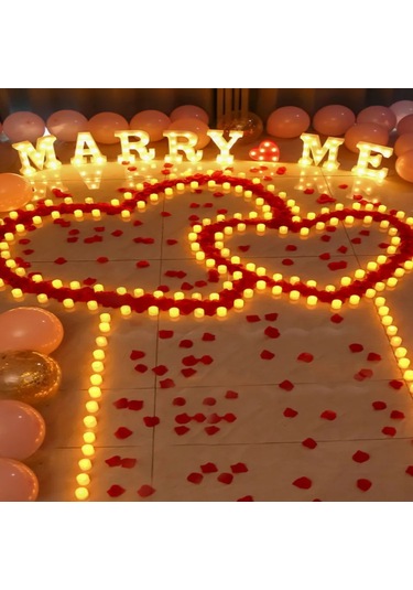 Yunboo 12'li Led Mum Seti - Ateş Riski Yok, Ev Dekorasyonu, Romantik Vibe, Hediye Kutusu İçerisinde, Pil Dahil