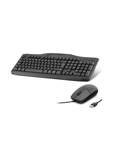 Emh Store Kablolu Klavye Mouse Set Q Siyah Oak930
