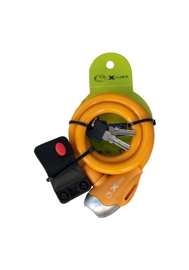Xbyc Ty 561 Anahtarlı Çelik Halat Kilit 8x1300 Mm Bisiklet Kilidi Turuncu