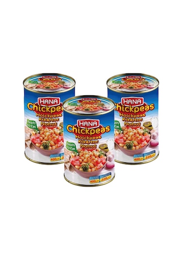Hana Haşlanmış Nohut Konservesı 3 x 400 G
