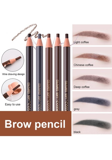 Vkemall Suya Dayanıklı Kaş Kalemi - 5 Renk Seçeneği, Doğal Ve Kalıcı Kaş Şekillendirme
