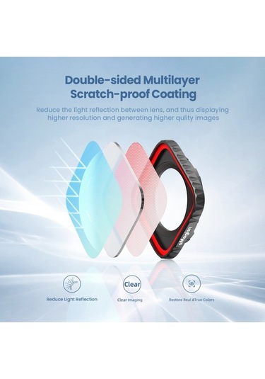 Besthome1 Insta360 Ace Pro Spor Kamera Filtresi - Optik Cam Ve Abs - 35.3x35.3x7.2mm, 8g Ağırlık Çok Renkli Çok Renkli