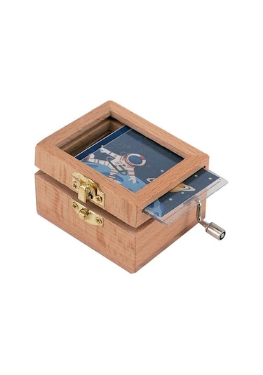 Kenpazar Müzik Kutusu Camlı Uzay Dekoratif Hediyelik