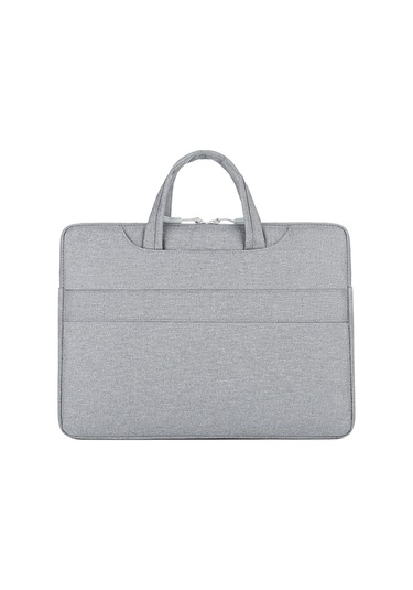 Vkemall Gri Su Geçirmez Ofis Çantası - 15.6" Tablet Dizüstü Bilgisayar Kılıfı, Çizilmeye Dayanıklı, Omuz Kemerli Gri