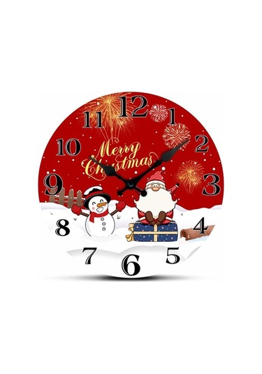 Goldenqian 10 Inç Noel Serisi Karikatür Yaratıcı Saat Dekorasyon Saati O57p0n ÇOk Renkli