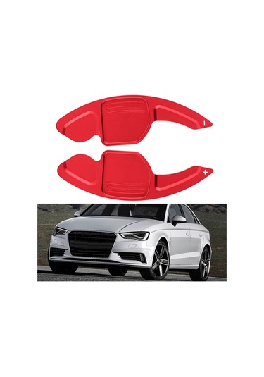 Vkemall Audi A3/a4l/a5/a6/a7/a8/s5 İçin Alüminyum Vites Kaydırıcı, Cnc İşleme, Anti-kayma, Kırmızı, Kol Saati Vites Paddles Diğer
