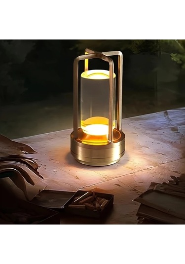 Willowhaven Silvery Led Masa Lambası Yatak Başı Göz Koruma Usb Şarj Kamp Aydınlatma Taşınabilir Füme