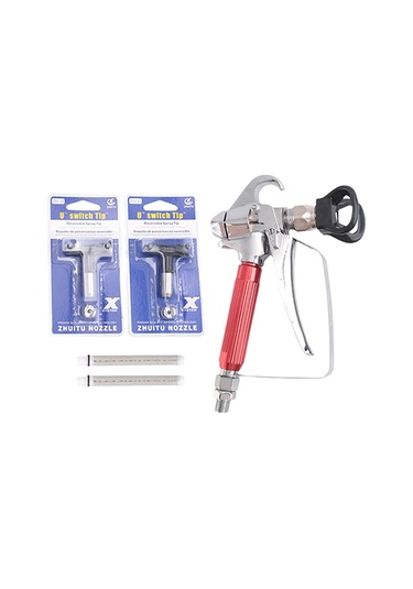 Xurunkeji Adet Boya Püskürtme Ucu 315,517 Ve Nozul Koruyucusu + Pompa Püskürtücü İçin 2 Adet Havasız Püskürtme Filtresi İle Havasız Boya Püskürtücü