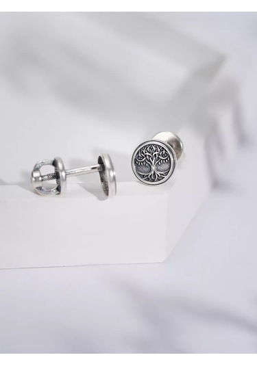 Lucente Hayat Ağacı Gümüş 925 Zirkon Taşlı Küpe 243411715 Gümüş