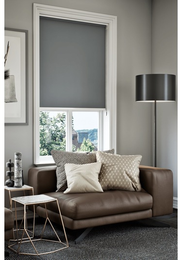 Lazer Kesim Mat Stor Perde, Lazer Kesimli Klasik Serisi, C-1004 Antrasit Renk Antrasit