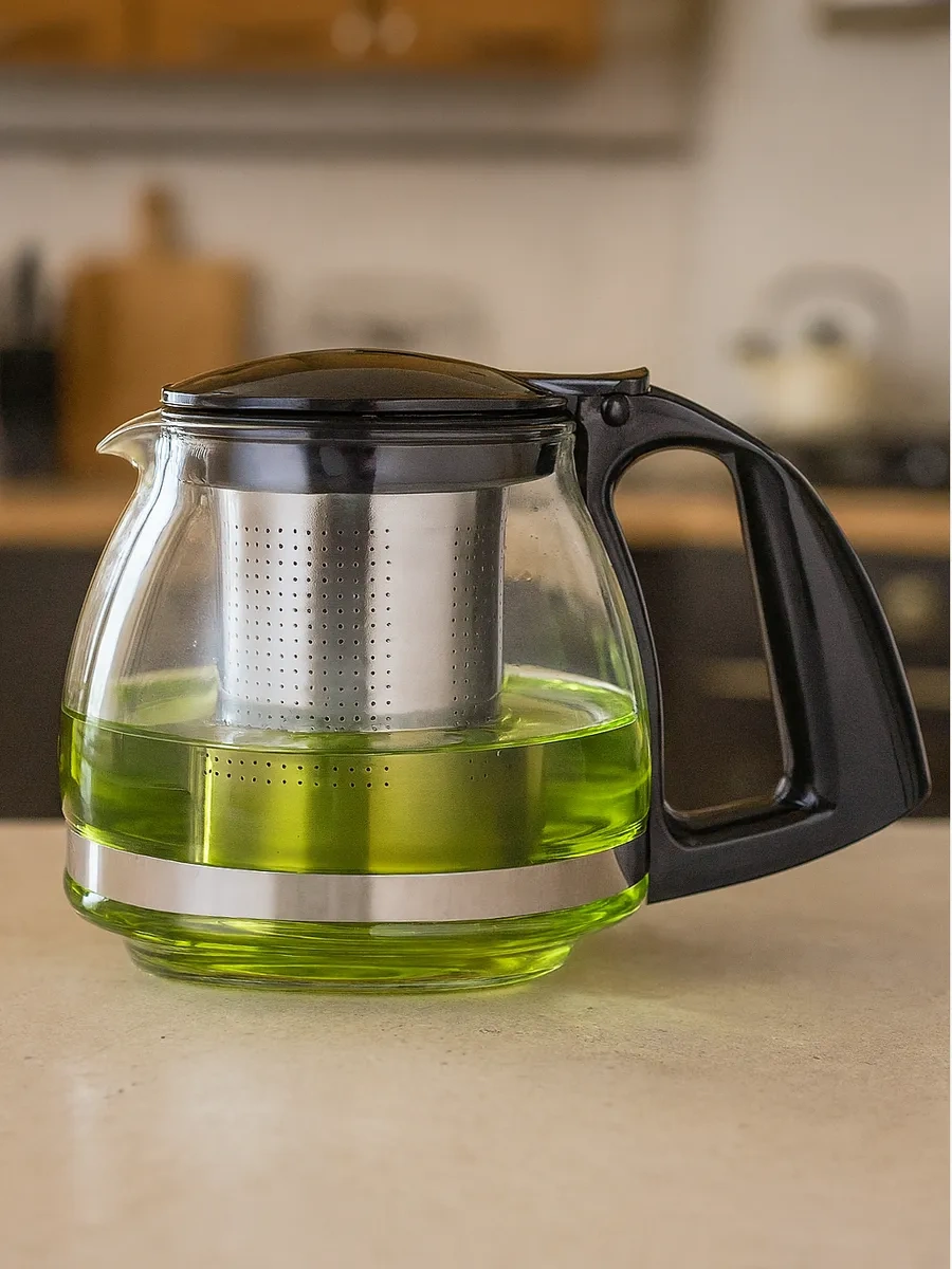 Allbest 700 Ml Cam Demlikli Su Isıtıcı 321010440 Siyah