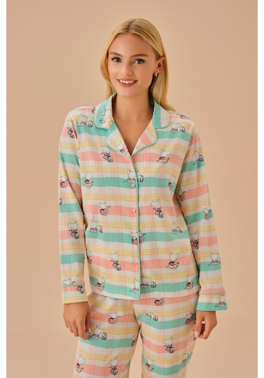 Suwen Lulusu Maskülen Pijama Takımı Sh25218660b1349 Ekru