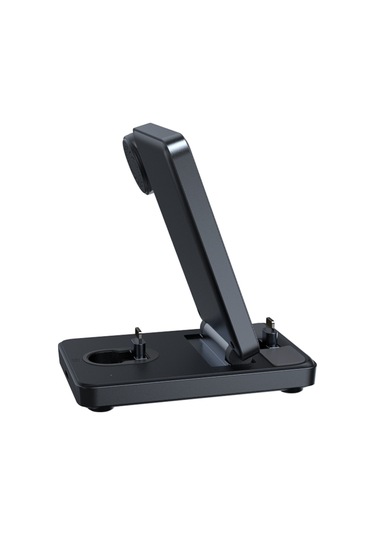 Joyroom Jr-wqs02 İphone Uyumlu / Airpods / Watch Serisi İçin 4'ü 1 Arada Kablosuz Şarj Standı Siyah