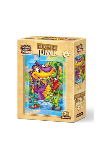 Art Kids Balıkçı Dinazorlar 16 Parça Ahşap Puzzle