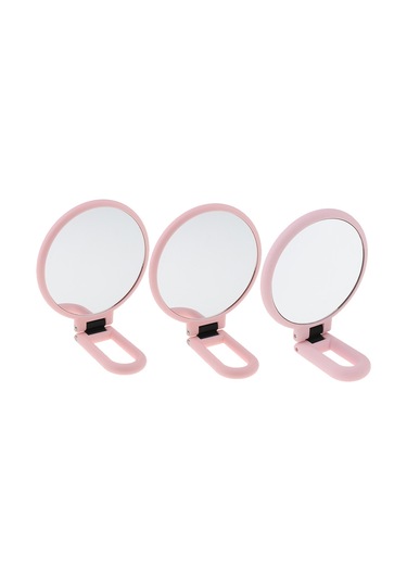 Suntek Taşınabilir Çift Taraflı Yuvarlak El 2x-büyütme Pembe