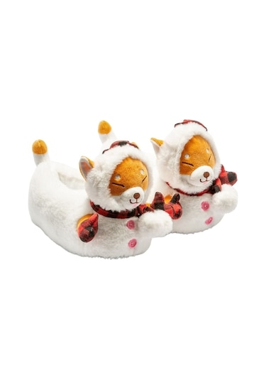 Twigy Eskimo Çocuk Hayvanlı Panduf Beyaz 30/35 CC0631