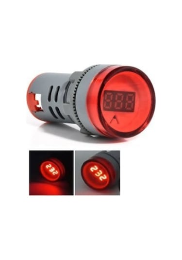 Kırmızı Ac 60v- 500v Pano Tipi Voltmetre Yuvarlak Sinyal Lambası