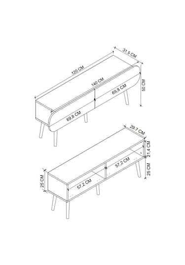 Tv Sehpası 2 Kapaklı Tv Sehpası Düşer Kapaklı Tv Ünitesi Televizyon Sehpası 120 Cm Sicilya Çam Çam