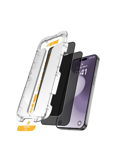 Buff Apple Uyumlu   iPhone 16 Plus 5d Privacy Easyfit 2 Adet Ekran Koruyucu
