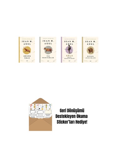 Jean M. Auel 4 Kitap Set + Okuma Sticker'ları