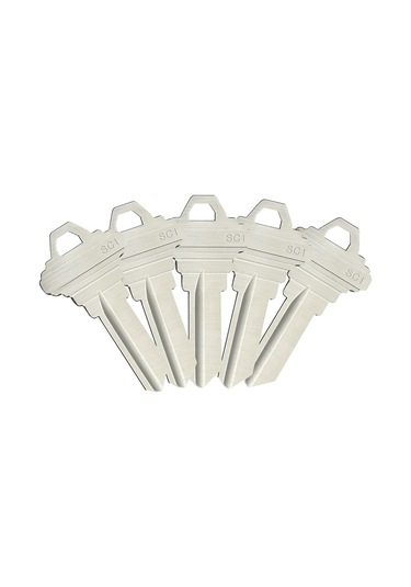 Nayomiglow Blank Keys Sc1 Anahtar Boşlukları 100 Adetlik Paket Blank Key Ev Ofis Pirinç Anahtar Boş, Gümüş