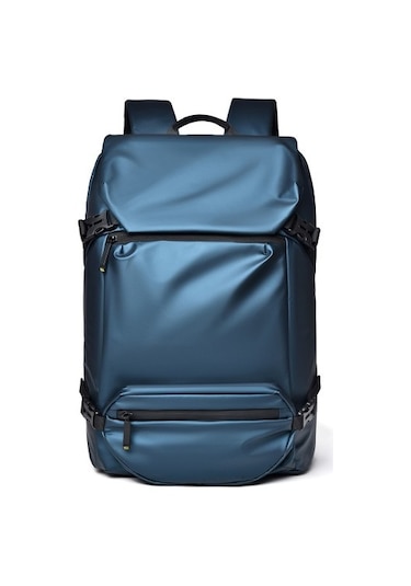 Perfect Erkek Omuz Büyük Kapasiteli Iş Banliyö Bilgisayar Çantası Mavi
