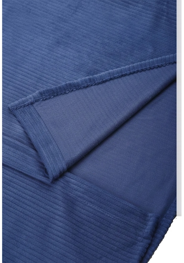 Deepsea Mavi Cepli Likralı Kadife Kumaş Rahat Kesim Erkek Gömlek Yumuşak Dokulu, Şık Tasarım Gömlek 2600759 Mavi