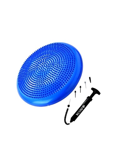 Delta Denge Diski Balance Trainer Denge Topu Pilates Balans Disk Çift Yönlü Pompa-Mavi