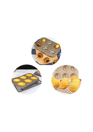 3 Paket Yapışmaz Kedi Pençeleri Şekli Pişirme Tavaları Pişirme Kalıbı Ve 5 Adet Yumurta Ta Meyve Mousse Kek Kek Kalıpları 46399840