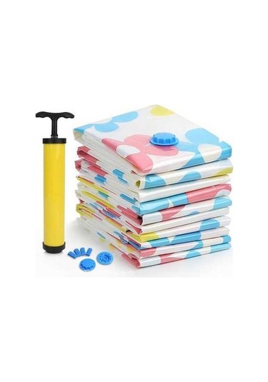 Pazly 11 Adet Kalın Vakum Depolama Torbası Seti, Battaniye Giysileri, Yorgan Organizatör, El Pompası