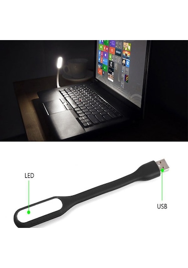 Laptop Usb Led Lamba- Esnek Led Işık Okuma Lambası Powerbank Usb