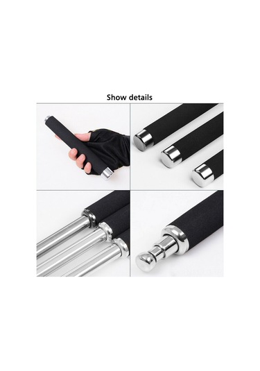 Leezsing Çok Amaçlı Genişletilebilir 26" Çelik Yürüyüş Bastonu - Acil Kaçış Ve Cam Kırma Aracı Çok Renkli