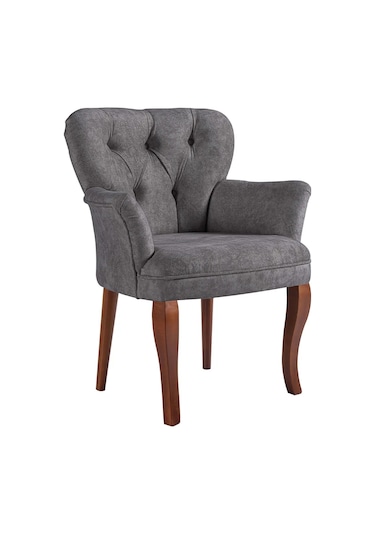 Iona Comfortcraft Luxe Berjer - Kafe Otel Mutfak Sandalyesi Tekli Koltul Gri