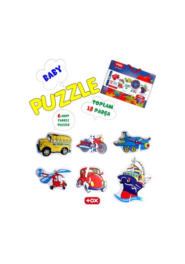 Tox Ulaşım Araçları 2+ Keçe Yapboz Puzzle T002