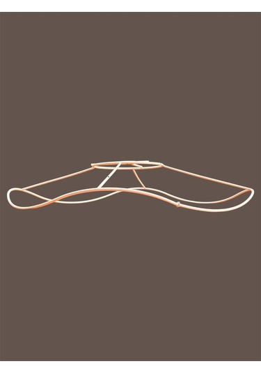 Papatya Avize Teli , İskeleti 50x10 Cm Beyaz Statik Boyalı Duy Takımı Dahil Beyaz