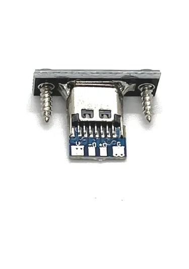 Usb 3.1 Type C Panel Montaj Dişi Soket 4 Pin Smd Lehimlenebilir Padler Konnektör Telefon Şarj