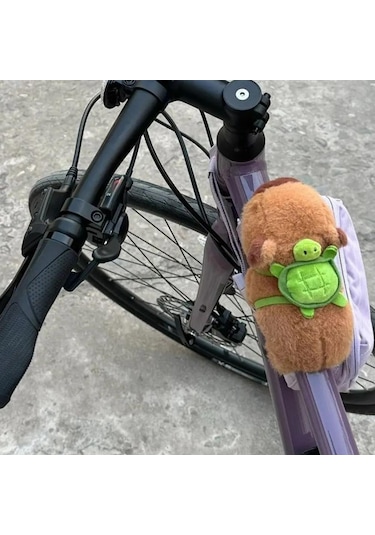 Sevimli Oturan Kapibara Capybara Bileklik Dekoratif Araba Aksesuarı Peluş Oyuncak 17 Cm Çok Renkli