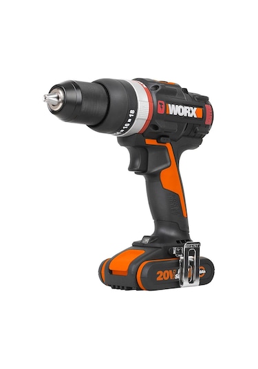 Worx WX-JCR 20Volt 2.0Ah Li-ion Çift Akülü Kömürsüz Profesyonel Darbeli Matkap Vidalama