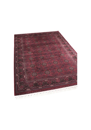 Apex Halı Bruj Bambu Viscon Halı 8731bu Bordo Renkli
