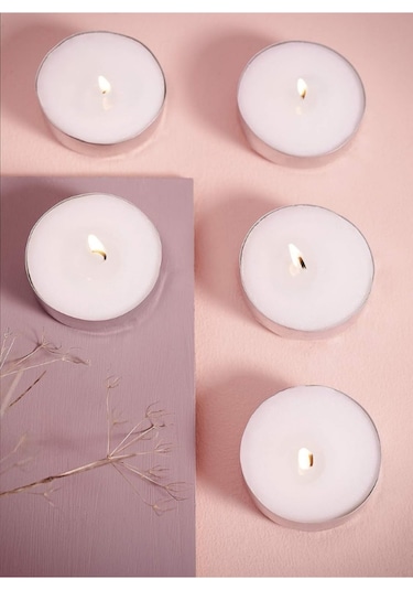 Lavanta Kokulu, Lila Renkli 4 Saat Yanma Süreli Tea Light Mum 18'li Paket