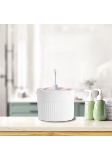 Pazly Ve Tutucusu Suntek Macunu Fırçası Diş Bölmeli Beyaz Aile 5 Tt Beyaz