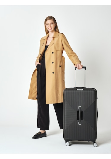 Pierre Cardin Unisex Büyük Boy Valiz 04pc7080-01-s Siyah